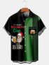 Men's Christmas Funny Graphic Short Sleeve Hawaiian Shirt
